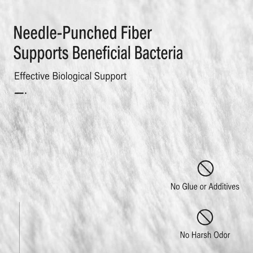 Aquiora needle-punched filter floss material and biological filtration support